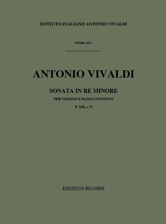 Sonate Pour Vl. E B.C.: In Re Min. Rv 15 - F.XIII/9 Tomo 367 (VIVALDI ANTONIO)