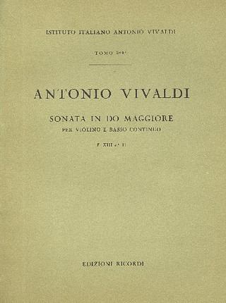 Sonate Pour Vl. E B.C.: In Do Rv 2 - F.XIII/11 Tomo 369