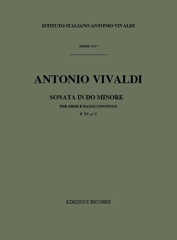 Sonate Pour Strum. A Fiato E B.C.: Pour Ob. In Do Min. Rv 53 - F.XV/2 Tomo 375 (VIVALDI ANTONIO)