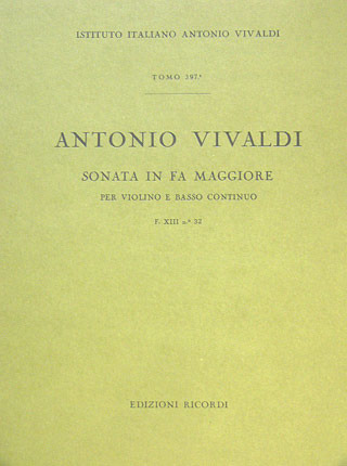 Sonate Pour Vl. E B.C.: In Fa Op. II N.4 - Rv 20 - F.XIII/32 Tomo 397