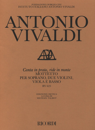 Canta In Prato, Ride In Monte. Mottetto Per S., 2 Vl., Vla E B. Rv 623 (VIVALDI ANTONIO)