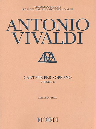 Cantate Per Soprano E Basso Continuo Secondo Volume (VIVALDI ANTONIO)
