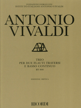 Trio Per Due Flauti Traversi E Basso Continuo Rv 800 (VIVALDI ANTONIO)