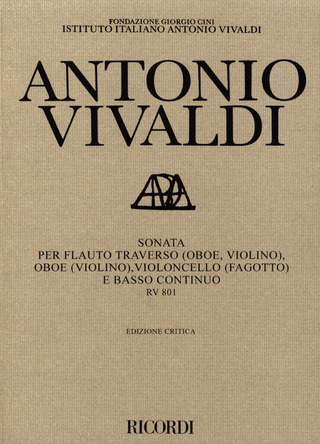 Sonata Per Flauto Traverso (Oboe, Violino), Oboe (Violino), Violoncello (Fagotto) E Basso Continuo - Rv 801