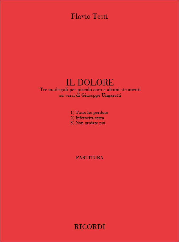 Dolore Op. 14 (TESTI FLAVIO)
