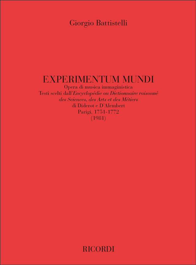 Experimentum Mundi (BATTISTELLI GIORGIO)