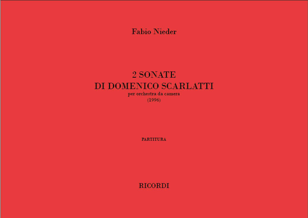 2 Sonate Di Domenico Scarlatti (NIEDER FABIO)