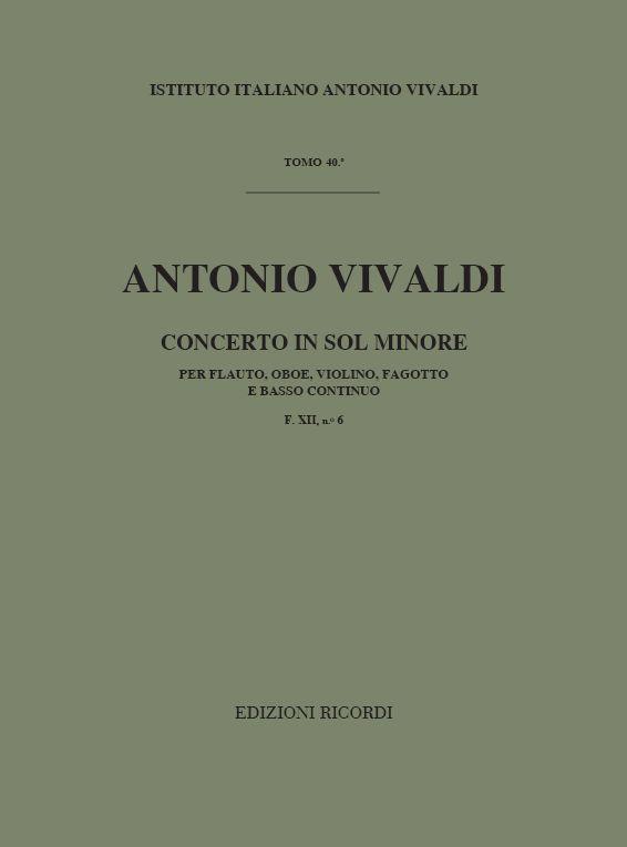 Concerti Per Strumenti Diversi E B.C.: In Sol (VIVALDI ANTONIO)