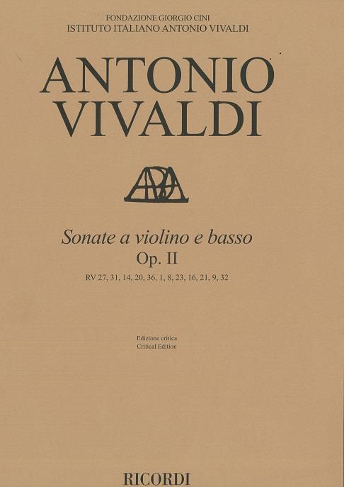 Sonate A Violino E Basso, Op. II (VIVALDI ANTONIO)