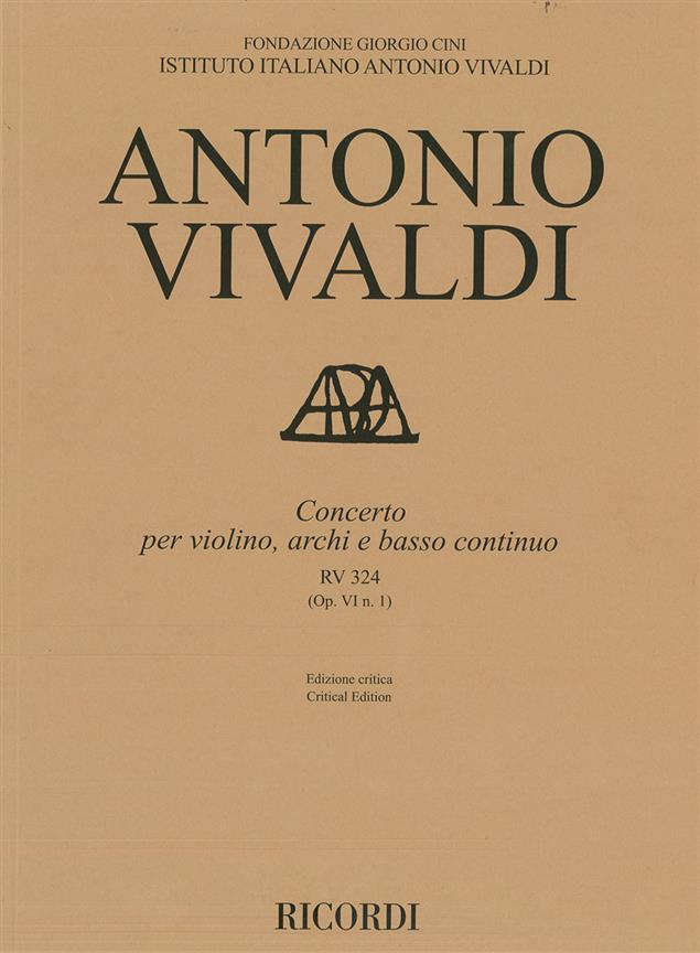 Concerto Per Violino, Archi E Bc, Rv 324 Op. Vi/1 (VIVALDI ANTONIO)