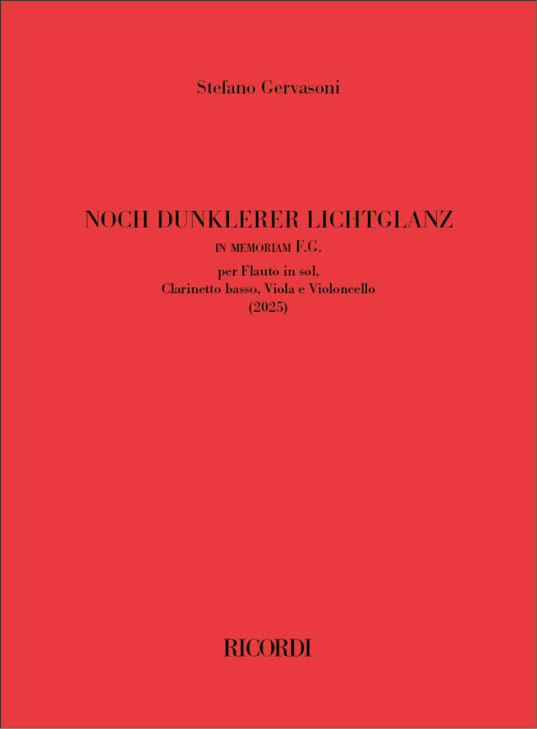 Noch dunklerer lichtglanz (in memoriam F.G.)