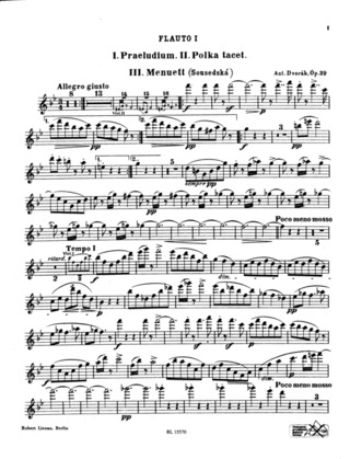 Suite Op. 39. Parties Complètes Instruments A Vent (DVORAK ANTONIN)