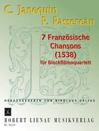 7 Chansons Françaises Pour Quatuor De Flûtes A Bec (JANEQUIN CLEMENT / PASSER)
