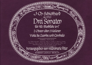 3 Sonatas (SCHICKHARDT JOHANN CHRISTIAN)