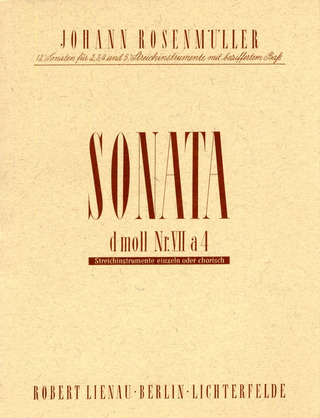 Sonata 7 D Minor A 4 (ROSENMULLER JOHANN)