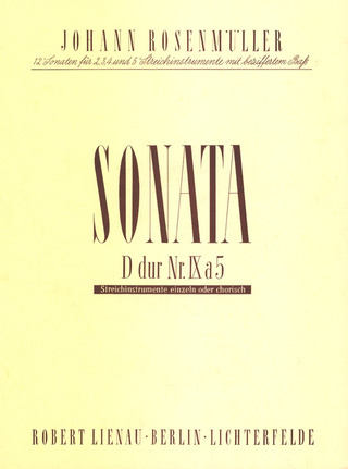 Sonata 9 D Major A 5 (ROSENMULLER JOHANN)