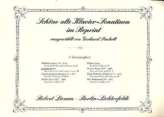 Sonatinas E Major And C Sharp Minor From Op. 50 (Reprint)