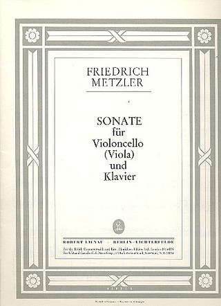 Sonata (METZLER FRIEDRICH)