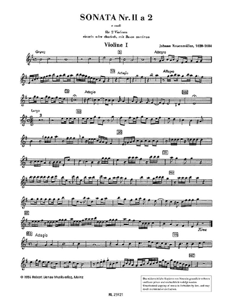 Sonata #1 G Minor A 2 (ROSENMULLER JOHANN)