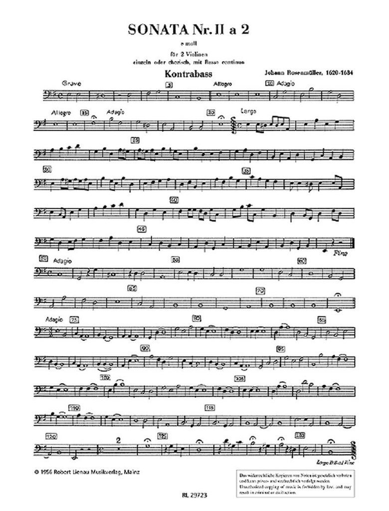 Sonata #2 E Minor A 2 (ROSENMULLER JOHANN)