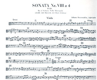 Sonata 8 B Flat Major A 4 (ROSENMULLER JOHANN)