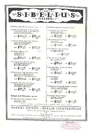 6 Lieder Op. 50 (SIBELIUS JEAN)