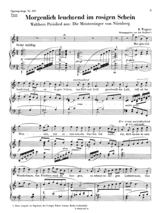 Morgenlich Leuchtend (Meistersinger) (Og 249) (WAGNER RICHARD)