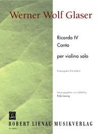 Ricordo IV And Canto (Lessing) (GLASER W)