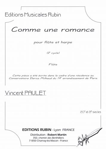 Comme Une Romance Pour Flûte Et Harpe (PAULET VINCENT)