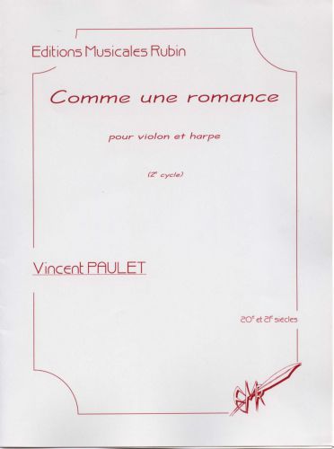 Comme Une Romance Pour Violon Et Harpe (PAULET VINCENT)