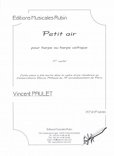Petit Air Pour Harpe Ou Harpe Celtique (PAULET VINCENT)