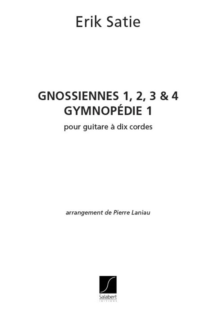 Gnossiennes N. 1, 2, 3 And 4 (SATIE ERIK)