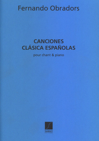 Canciones Clasica Espanolas Pour Piano Et Chant