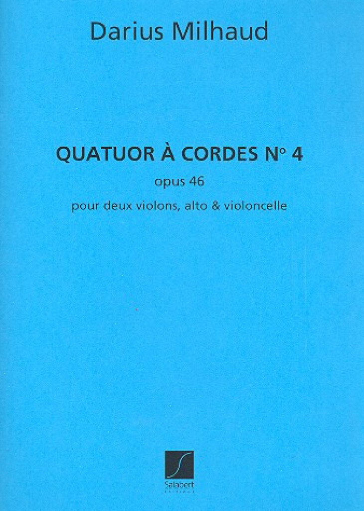 Quatuor A Cordes N 4 Op. 46 2 Violons Alto Et Vlc Complet