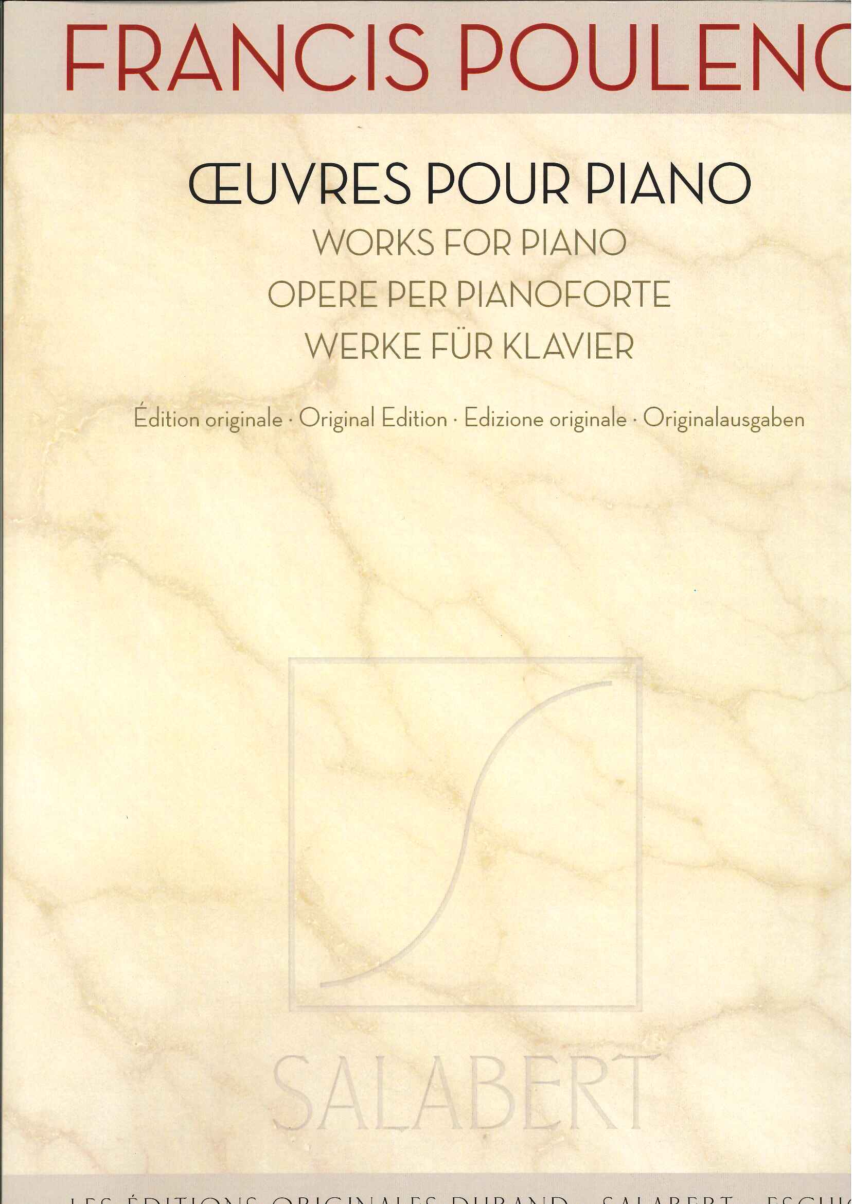 Oeuvres Pour Piano - Works For Piano (POULENC FRANCIS)