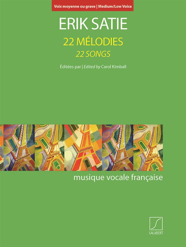22 Mélodies - 22 Songs Pour Voix Moyenne Ou Grave Et Piano