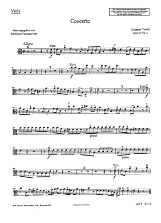 Concerto Op. 8/2 (TORELLI GIUSEPPE)