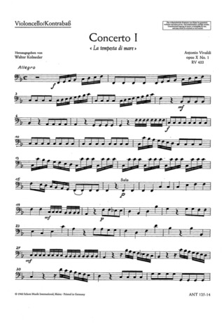 Concerto #1 F Major Op. 10/1 Rv 433/Pv 261 (VIVALDI ANTONIO)