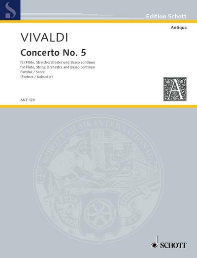 Concerto #5 Op. 10/5 Rv 434/Pv 262 (VIVALDI ANTONIO)