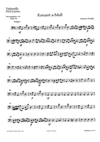 Concerto A Minor Rv 108/Pv 77 (VIVALDI ANTONIO)
