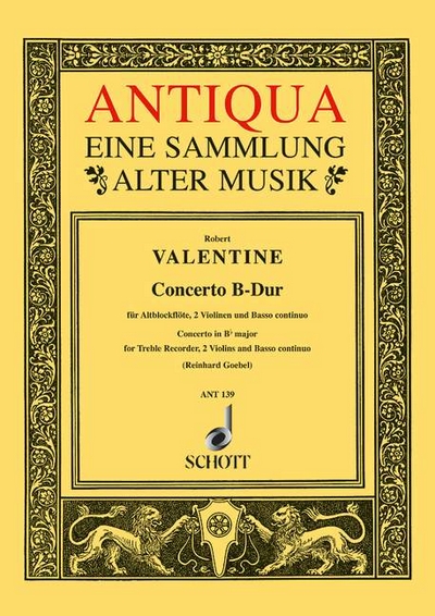 Concerto Bb Major (VALENTINE ROBERT)