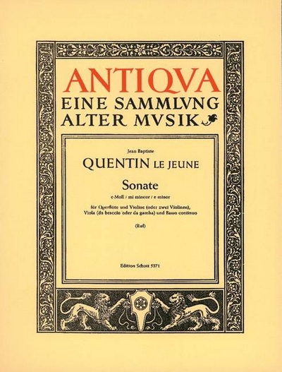Sonata E Minor Op. 10/3 (QUENTIN JEAN-BAPTISTE)