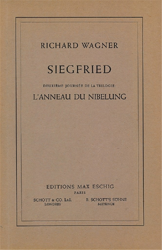 Siegfried Wwv 86C (WAGNER RICHARD)