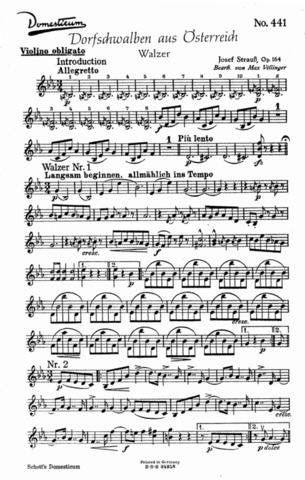 Dorfschwalben Aus Österreich Op. 164