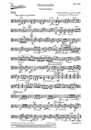 Humoreske / Zigeunerlied Op. 101/7 Und 55/4