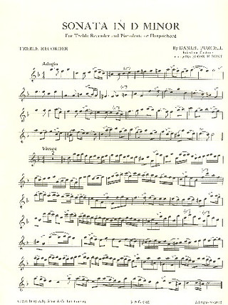 Sonata D Minor (PURCELL DANIEL)