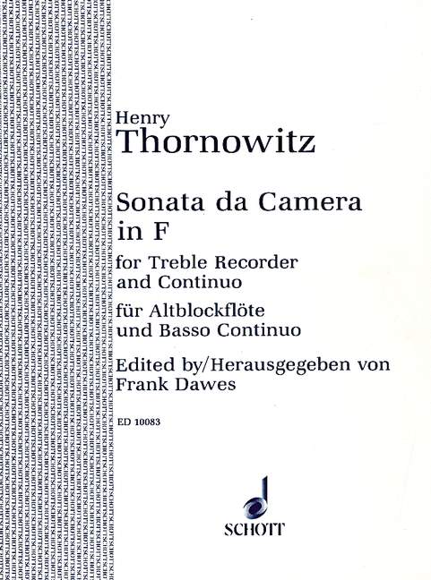 Sonata Da Camera In F (THORNOWITZ HENRY)