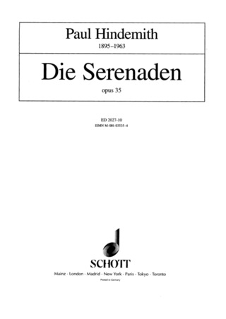 Die Serenaden Op. 35