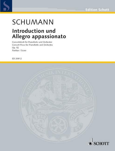 Introduction And Allegro Appassionato G Major Op. 92 (SCHUMANN ROBERT)