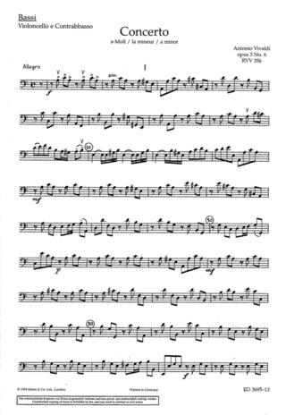 L'Estro Armonico Op. 3/6 Rv 356 / Pv 1 (VIVALDI ANTONIO)